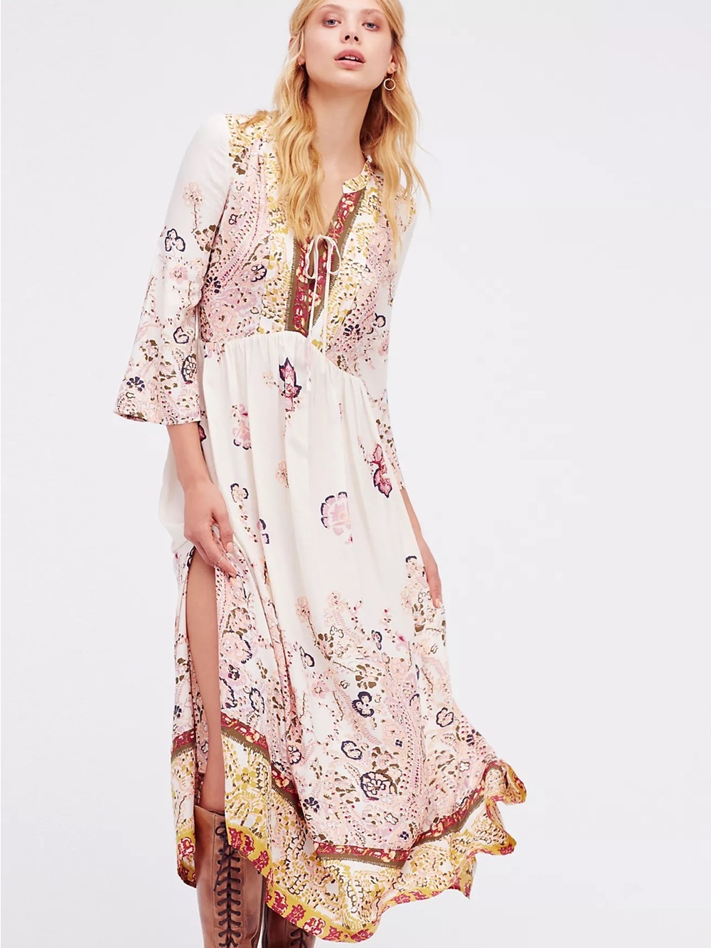 Free People Ivory Maxi Dress if you only knew